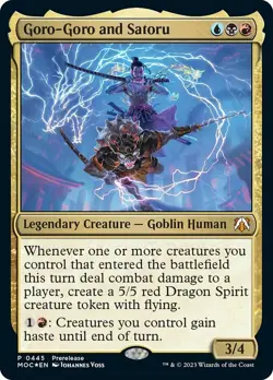1 x Goro-Goro and Satoru - Prerelease Promo - Commander: March of the Machine - - Image 1