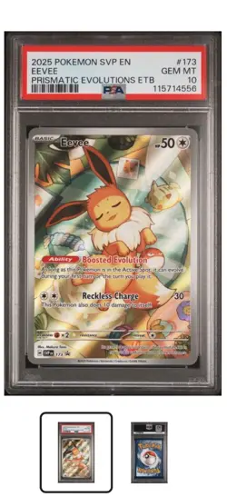 2025 Pokemon Svp En-Sv Black Star Promo #173 Eevee Prismatic Evolutions PSA 10 - Image 1