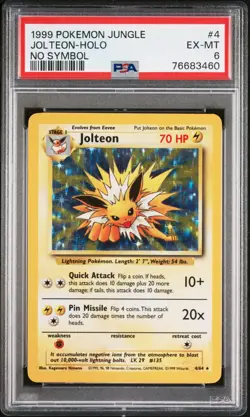 PSA 6 - Pokemon Jolteon Jungle No Symbol Misprint Error 4/64 - EX-MT - Image 4