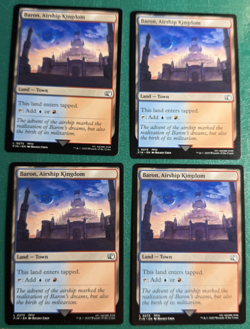 Magic the Gathering MTG Baron, Airship Kingdom x4 Land Cards NM/M Final Fantasy - Image 1