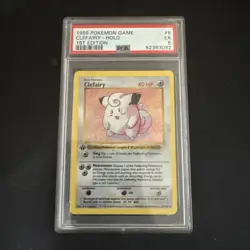 1999 Pokemon Card Base Set Shadowless 1st Edition Holo Clefairy #5 PSA 5 EX - Image 1