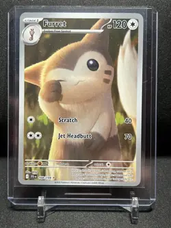 Furret 168/159 IR Illustration Rare Holo Pokemon 2025 Journey Together NM - Image 1