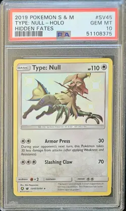 PSA 10 GEM MINT Type: Null SV45/SV94 Hidden Fates Shiny Vault Holo Pokemon 2019 - Image 1