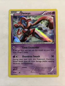 Deoxys 33/108 Holo Rare Pokemon XY Roaring Skies NM 2015 No.386 Clean On Center - Image 1