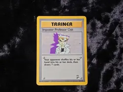 Imposter Professor Oak Base Set 2 Regular Trainer Card Pokemon Lightly Played - Image 1