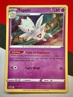 Togetic SWSH276 Black Star Promo Holo Pokemon Silver Tempest PACK FRESH - Image 1