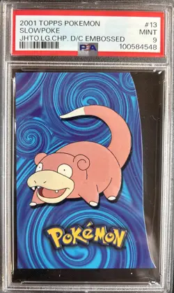 2001 Topps Pokemon Johto League Champions Slowpoke Die Cut #13 - PSA 9 - Image 1