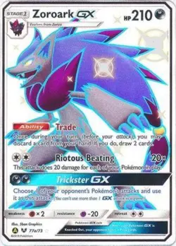 NM-Mint Zoroark GX - 77a/73 - Promo Pokemon Alternate Art Promos - Image 1