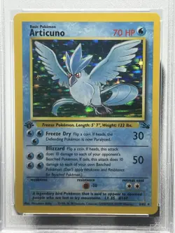 Pokemon TCG Articuno 2/62 Fossil 1st Edition Holo Rare PSA 6 - Image 2
