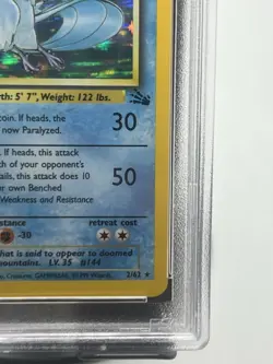 Pokemon TCG Articuno 2/62 Fossil 1st Edition Holo Rare PSA 6 - Image 5