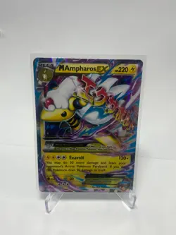 Pokemon Mega M Ampharos EX 28/98 XY-Ancient Origins (AOR) Holo Near Mint NM - Image 1