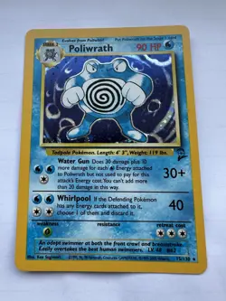 Poliwrath - Holo Pokemon Card - Base Set 2 15/130 - Near Mint Condition - Image 1