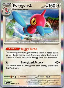 Porygon-Z 144/182 Holo Rare Paradox Rift PAR NM Pokemon TCG Card - Image 1