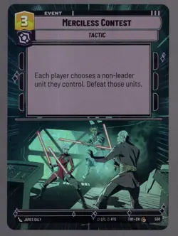 Star Wars Unlimited TotR Foil Hyperspace Card TWI500 Merciless Contest - Image 1