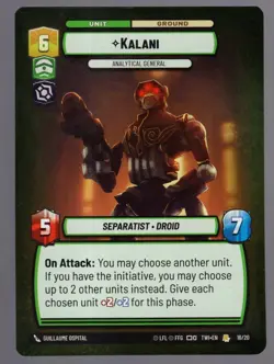 Star Wars Unlimited TotR Hyperspace OP Card 16/20 Kalani - Image 1