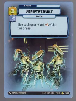 Star Wars Unlimited TotR Hyperspace OP Card 14/20 Disruptive Burst - Image 1