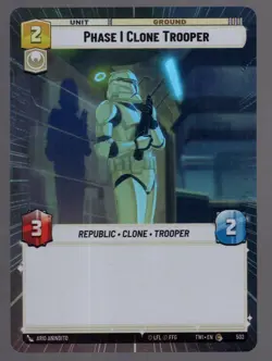 Star Wars Unlimited TotR Foil Hyperspace Card TWI502 Phase I Clone Trooper - Image 1