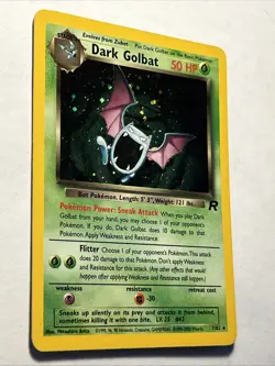 2000 Pokemon TCG Dark Golbat 7/82 Team Rocket Holo Rare Card Vintage Near Mint - Image 3