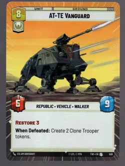 Star Wars Unlimited TotR Hyperspace Card TWI508 AT-TE Vanguard - Image 1