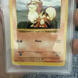 PSA 9 MINT Growlithe Shadowless #28 1999 Base Set Pokemon Card - Image 3