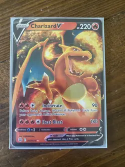 Pokemon TCG Charizare Holo Ultra Rare, Mint Condition, Charizard Card Sleeve - Image 1