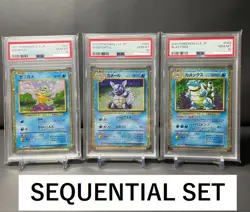PSA 10 Blastoise Squirtle Wartortle Set 003/032 CLK Pokemon Card Classic Japan - Image 1