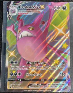Pokemon TCG - JUMBO Shiny Crobat VMAX Oversized Card SWSH099 Black Star Promo NM - Image 1