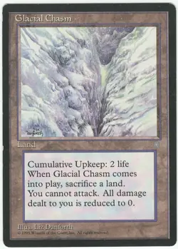 1x Glacial Chasm MTG Ice Age Moderately Played - Image 1