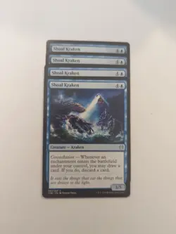 (4) Shoal Kraken *PLAYSET* Theros Beyond Death Regular NM MTG - Image 1
