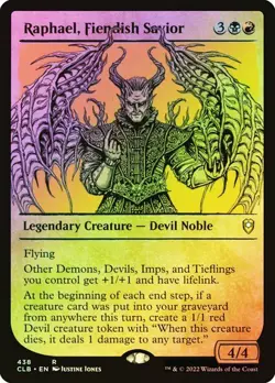Raphael, Fiendish Savior FOIL SHOWCASE - 438 - Rare - Commander Legends CLB MTG - Image 1