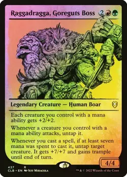 Raggadragga, Goreguts Boss FOIL SHOWCASE - 437 - Rare Commander Legends CLB MTG - Image 1