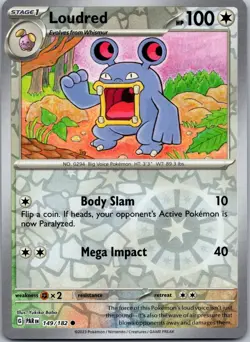Loudred 149/182 Reverse Holo Paradox Rift PAR NM Pokemon TCG Card - Image 1