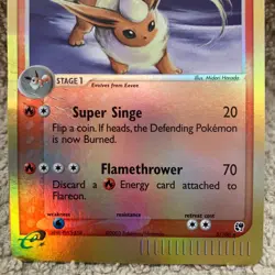 Pokemon Flareon 5/100 Ex Sandstorm Holo Rare Vintage 2003 - Image 4