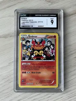 Emboar Holo CGC 9 Pokemon 2013 Black & White Legendary Treasures #27 Low POP 7! - Image 5