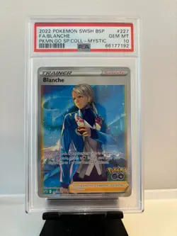 2022 Blanche 227 Full Art Sword and Shield Promo Pokemon Go PSA 10 - Image 1