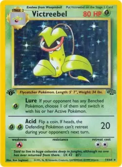 Pokemon Victreebel (14) NM 1st Edition Normal Jungle - Image 1
