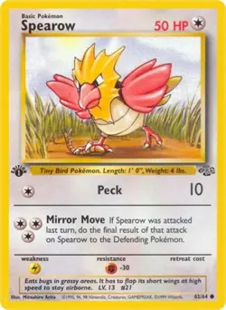 Pokemon Spearow NM 1st Edition Normal Jungle - Image 1