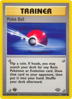 Pokemon Poke Ball NM 1st Edition Normal Jungle - Image 1