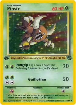 Pokemon Pinsir (9) NM 1st Edition Normal Jungle - Image 1