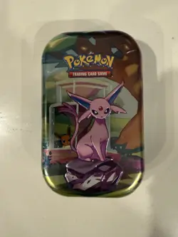Prismatic Evolutions Espeon Mini Tin Pokemon TCG NEW SEALED 2 Booster Packs - Image 1