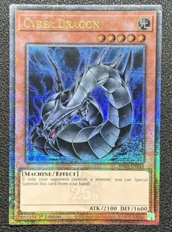 RA03-EN155 Cyber Dragon Quarter Century Secret Rare 1st Edition Yugioh - Image 1