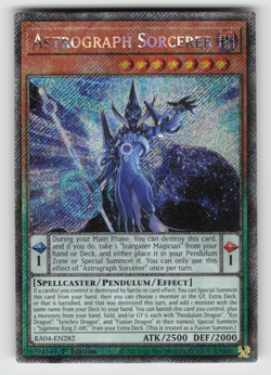 Astrograph Sorcerer Yugioh RA04-EN282 Platinum Secret Rare PSR NM - Image 1