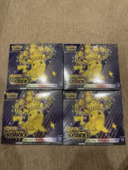 LOT OF 4 Pokemon Surging Sparks ETB Elite Trainer Box Factory Sealed - Image 1