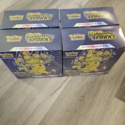 LOT OF 4 Pokemon Surging Sparks ETB Elite Trainer Box Factory Sealed - Image 1