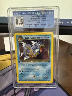 1999 Pokemon Dark Gyarados 1st Edition Team Rocket CGC 8.5 - Image 1