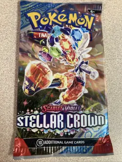 Pokemon Stellar Crown Booster Pack - Unweighed - Factory SEALED - Image 1