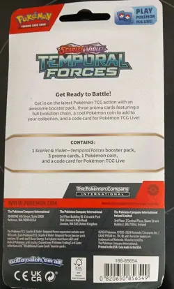 Pokemon TCG Blister w/ Togekiss 1 Temporal Forces, Blister Pack.New and Sealed. - Image 2