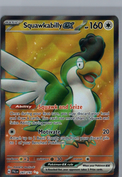 Pokemon Card Squawkabilly EX 247/193 Paldea Evolved Ultra Rare Full Art NM - Image 1