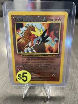 Pokemon TCG ENTEI #34 Holo Wizards Black Star Promo - Image 1