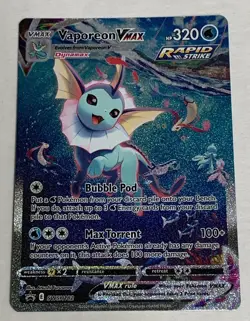 Pokemon TCG Vaporeon VMAX SWSH182 Black Star Promo NM - Image 1